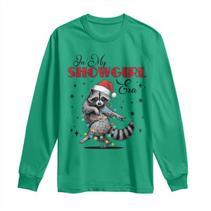 Funny Raccoon Christmas Long Sleeve Shirt In My Costume Era Xmas TS14 Irish Green Print Your Wear