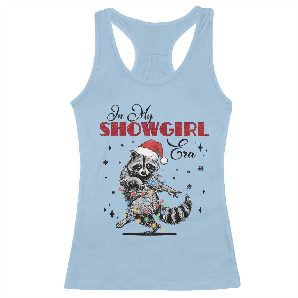 Funny Raccoon Christmas Racerback Tank Top In My Costume Era Xmas TS14 Light Blue Print Your Wear