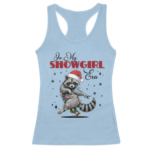 Funny Raccoon Christmas Racerback Tank Top In My Costume Era Xmas TS14 Light Blue Print Your Wear