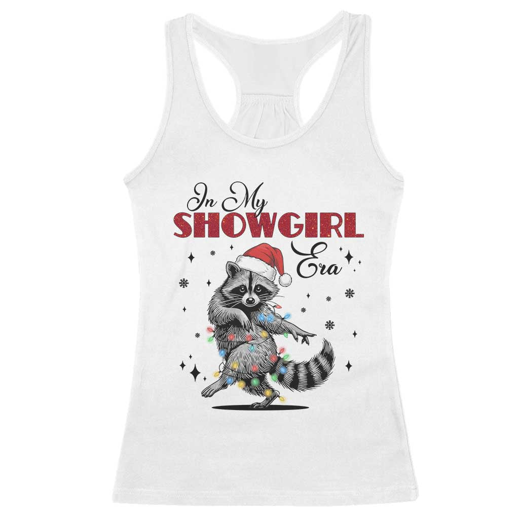 Funny Raccoon Christmas Racerback Tank Top In My Costume Era Xmas TS14 White Print Your Wear