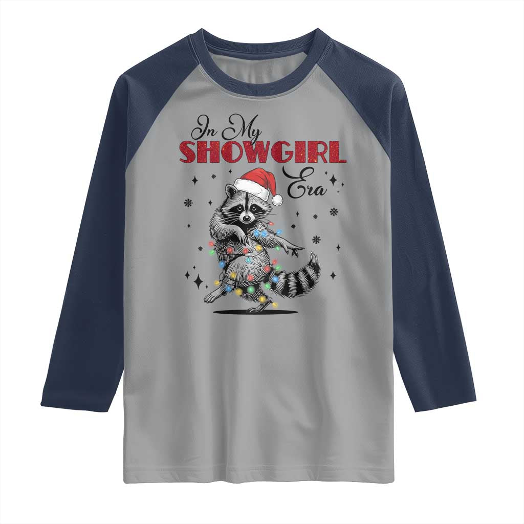 Funny Raccoon Christmas Raglan Shirt In My Costume Era Xmas TS14 Sport Gray Navy Print Your Wear