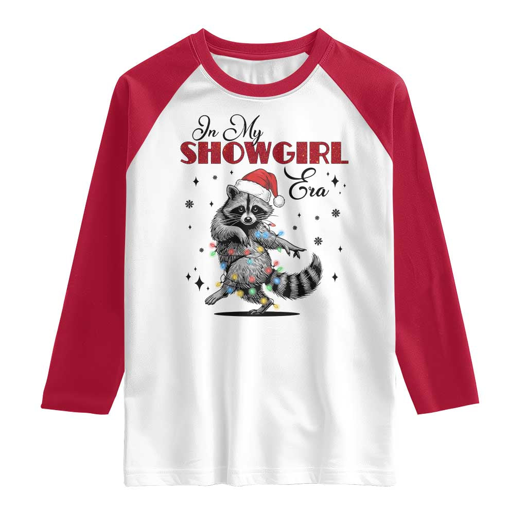 Funny Raccoon Christmas Raglan Shirt In My Costume Era Xmas TS14 White Red Print Your Wear