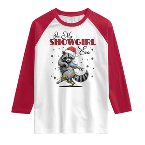 Funny Raccoon Christmas Raglan Shirt In My Costume Era Xmas TS14 White Red Print Your Wear