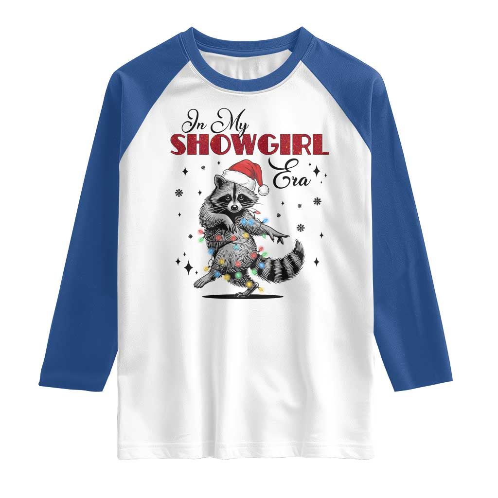 Funny Raccoon Christmas Raglan Shirt In My Costume Era Xmas TS14 White Royal Print Your Wear