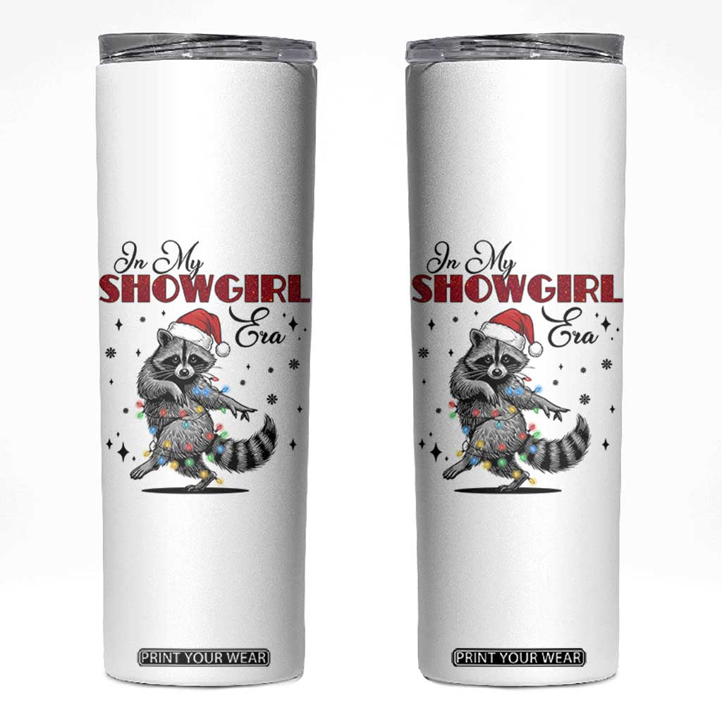 Funny Raccoon Christmas Skinny Tumbler In My Costume Era Xmas TS14 White Print Your Wear