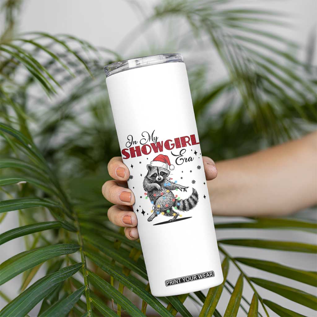 Funny Raccoon Christmas Skinny Tumbler In My Costume Era Xmas TS14 Print Your Wear