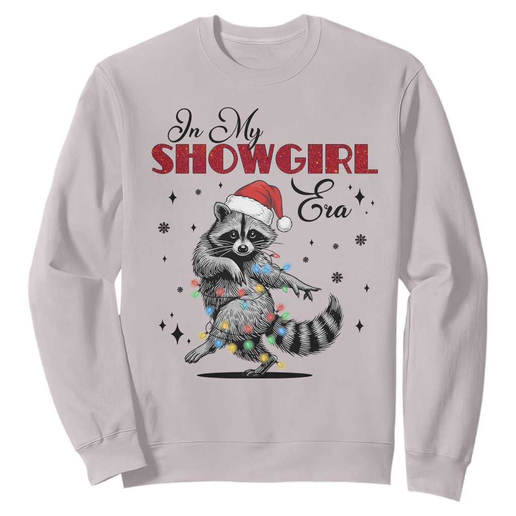 Funny Raccoon Christmas Sweatshirt In My Costume Era Xmas TS14 Ice Gray Print Your Wear