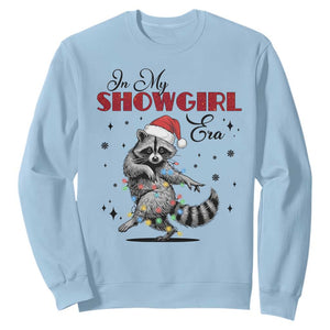 Funny Raccoon Christmas Sweatshirt In My Costume Era Xmas TS14 Light Blue Print Your Wear