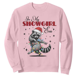 Funny Raccoon Christmas Sweatshirt In My Costume Era Xmas TS14 Light Pink Print Your Wear