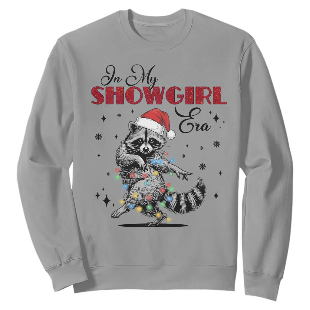 Funny Raccoon Christmas Sweatshirt In My Costume Era Xmas TS14 Sport Gray Print Your Wear