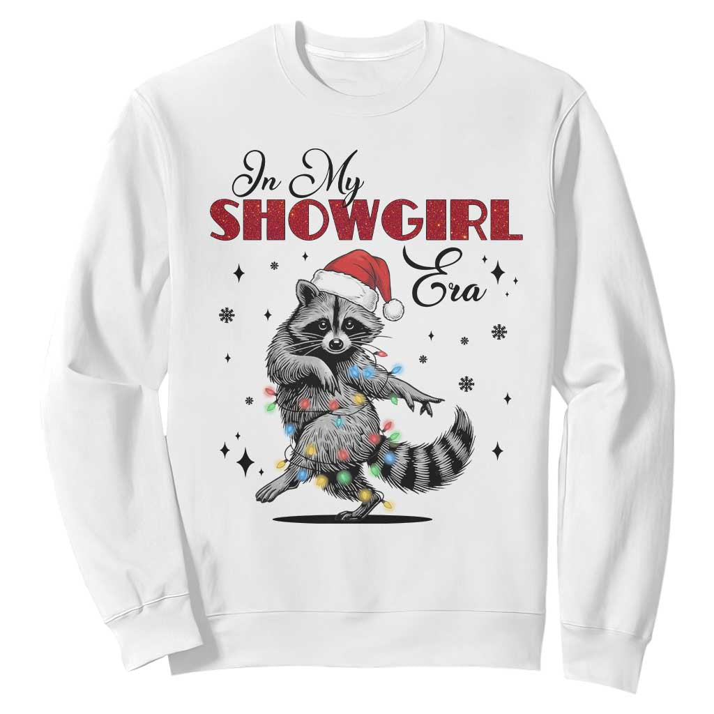 Funny Raccoon Christmas Sweatshirt In My Costume Era Xmas TS14 White Print Your Wear
