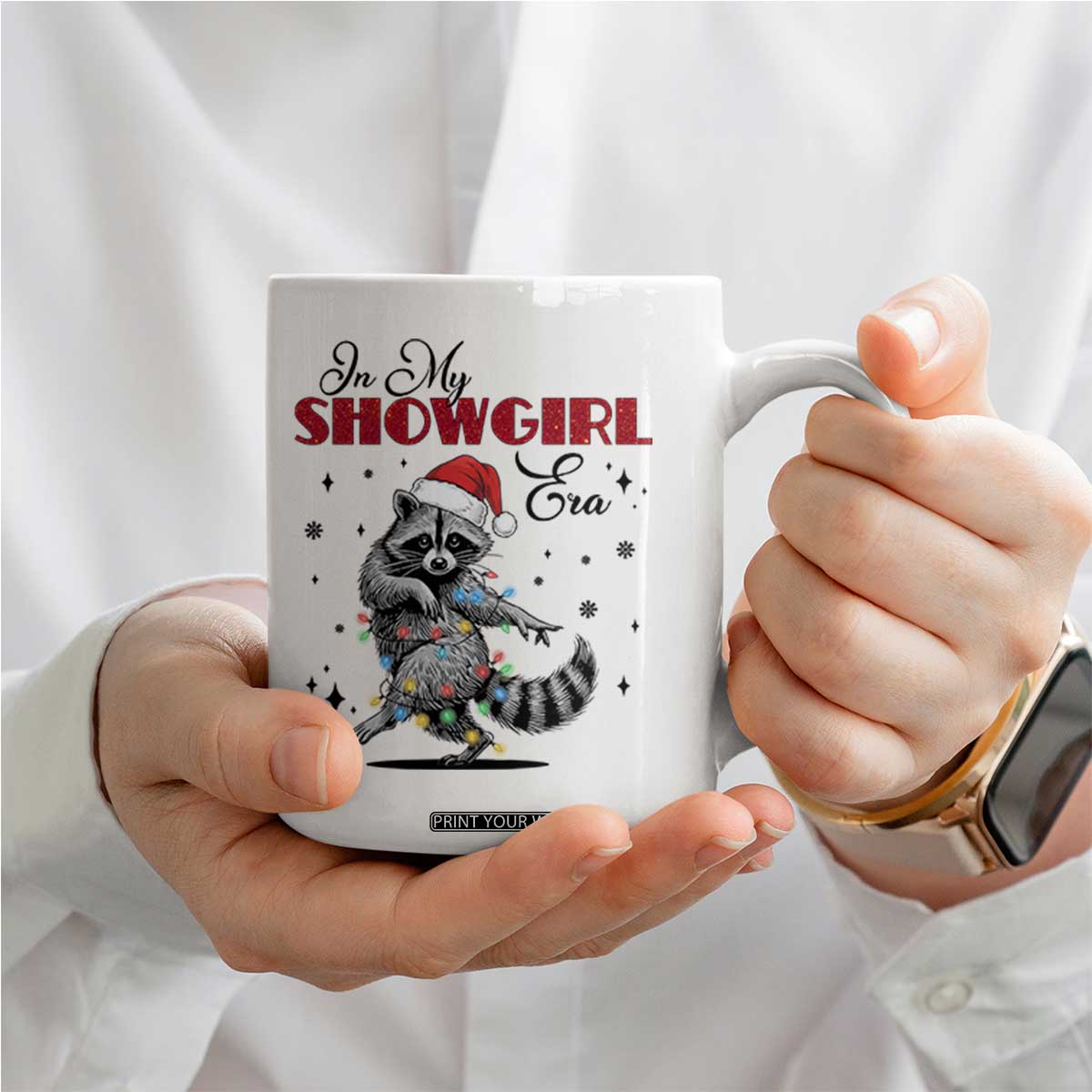 Funny Raccoon Christmas Coffee Mug In My Costume Era Xmas TS14 Print Your Wear