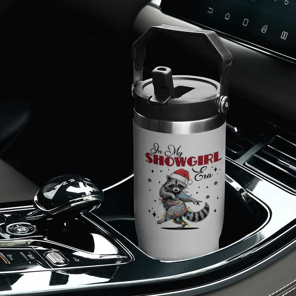 Funny Raccoon Christmas Flip Straw Tumbler In My Costume Era Xmas TS14 Print Your Wear