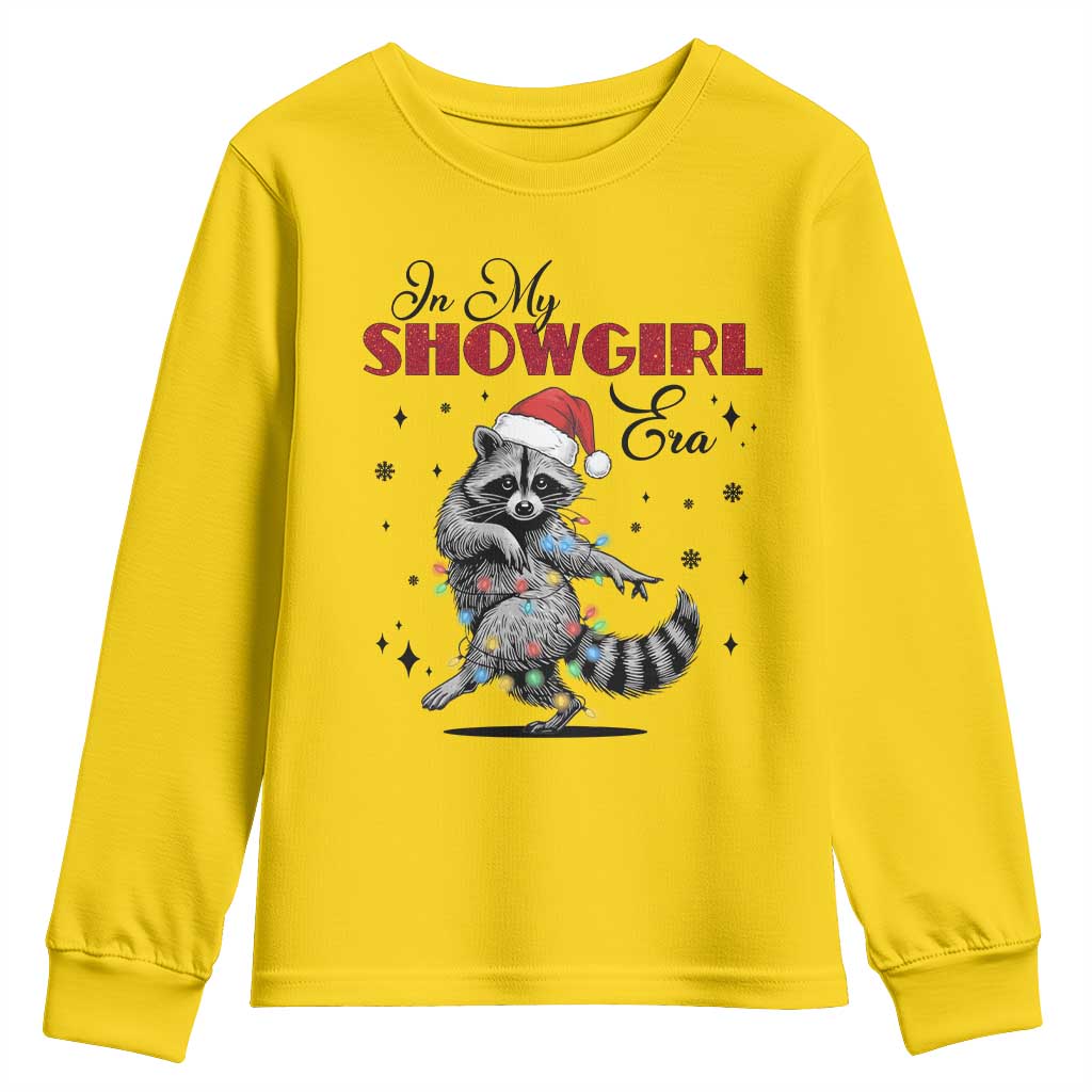 Funny Raccoon Christmas Youth Sweatshirt In My Costume Era Xmas TS14 Daisy Print Your Wear