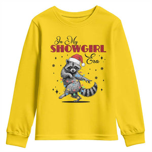 Funny Raccoon Christmas Youth Sweatshirt In My Costume Era Xmas TS14 Daisy Print Your Wear
