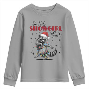 Funny Raccoon Christmas Youth Sweatshirt In My Costume Era Xmas TS14 Sport Gray Print Your Wear
