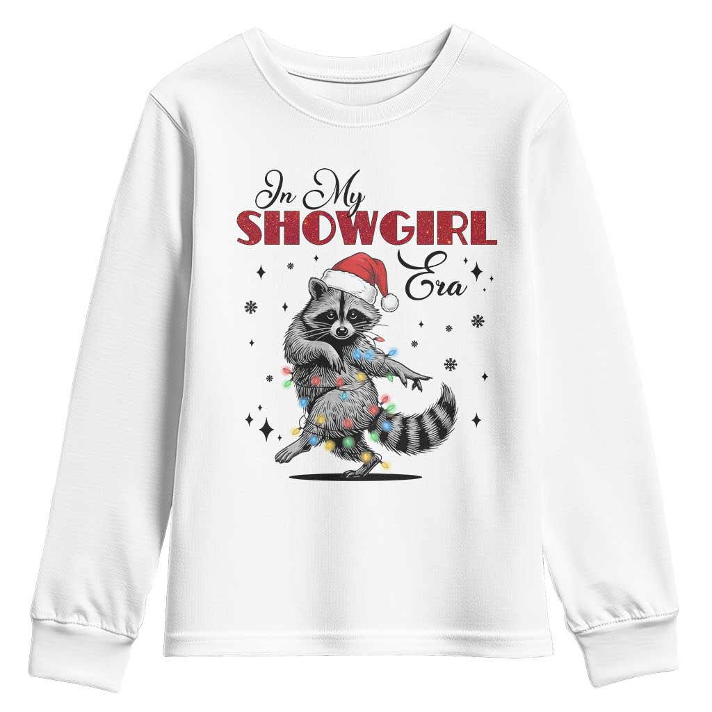 Funny Raccoon Christmas Youth Sweatshirt In My Costume Era Xmas TS14 White Print Your Wear