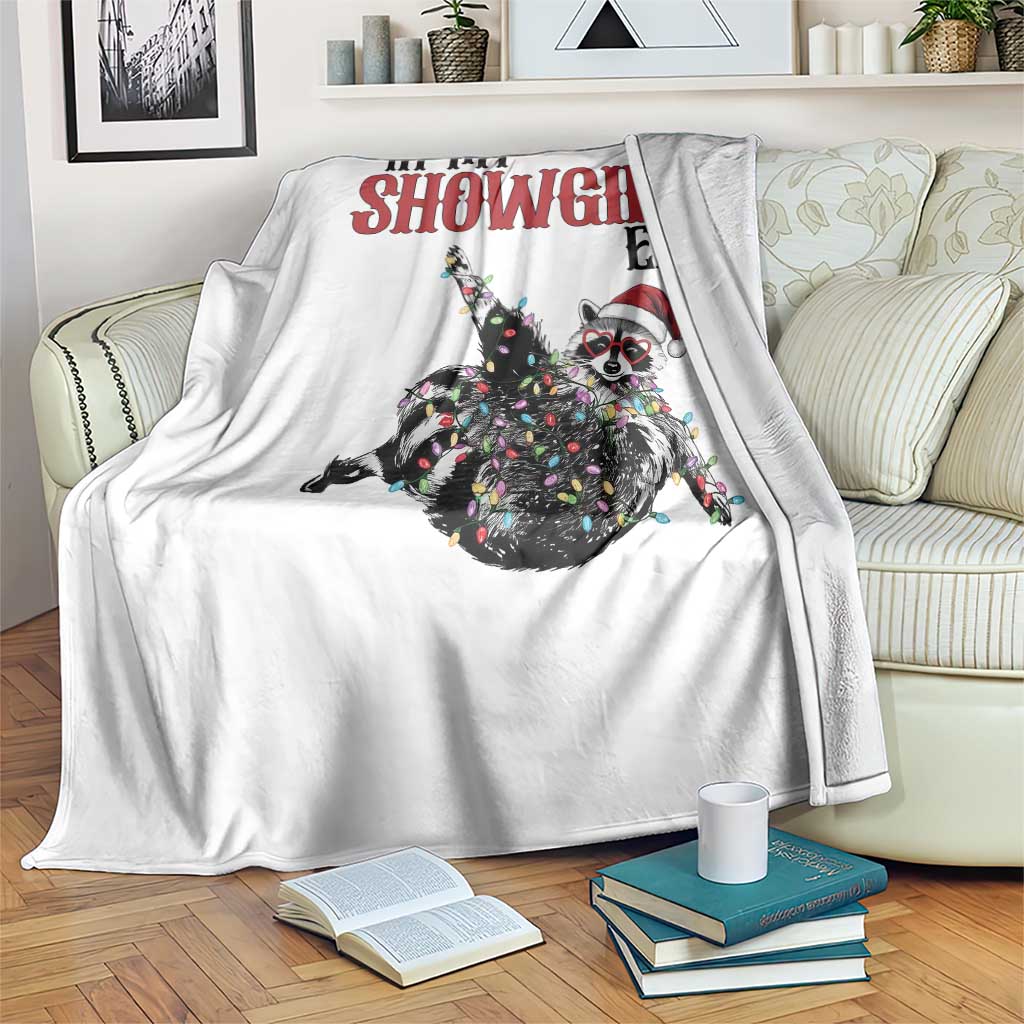 Funny Raccoon Christmas Throw Blanket In My Costume Era TS14 Print Your Wear