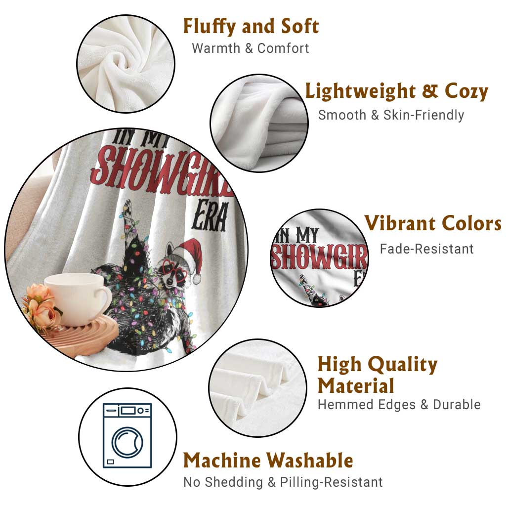 Funny Raccoon Christmas Throw Blanket In My Costume Era TS14 Print Your Wear