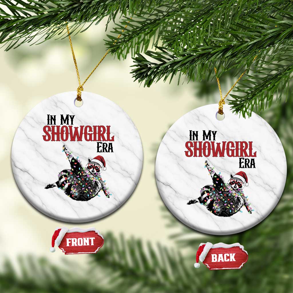 Funny Raccoon Christmas Ceramic Ornament In My Costume Era TS14 1pc White Marble Print Your Wear