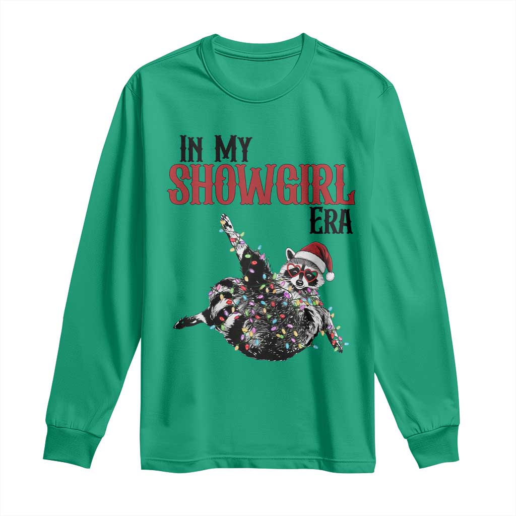 Funny Raccoon Christmas Long Sleeve Shirt In My Costume Era TS14 Irish Green Print Your Wear