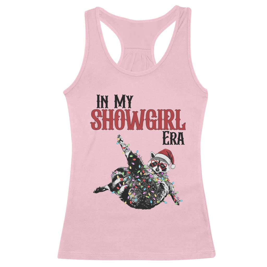 Funny Raccoon Christmas Racerback Tank Top In My Costume Era TS14 Light Pink Print Your Wear
