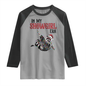 Funny Raccoon Christmas Raglan Shirt In My Costume Era TS14 Sport Gray Black Print Your Wear