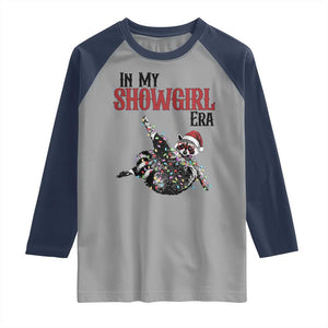Funny Raccoon Christmas Raglan Shirt In My Costume Era TS14 Sport Gray Navy Print Your Wear