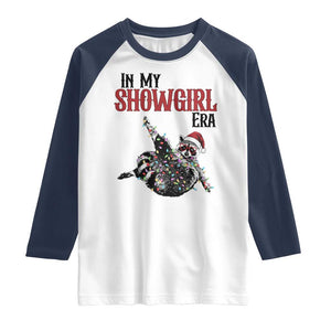 Funny Raccoon Christmas Raglan Shirt In My Costume Era TS14 White Navy Print Your Wear