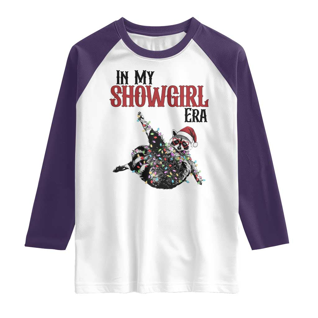 Funny Raccoon Christmas Raglan Shirt In My Costume Era TS14 White Purple Print Your Wear