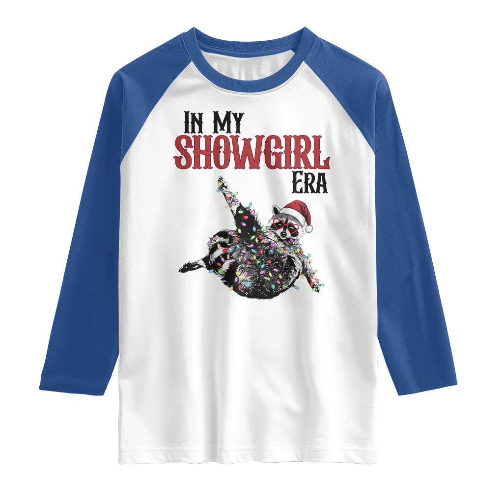 Funny Raccoon Christmas Raglan Shirt In My Costume Era TS14 White Royal Print Your Wear