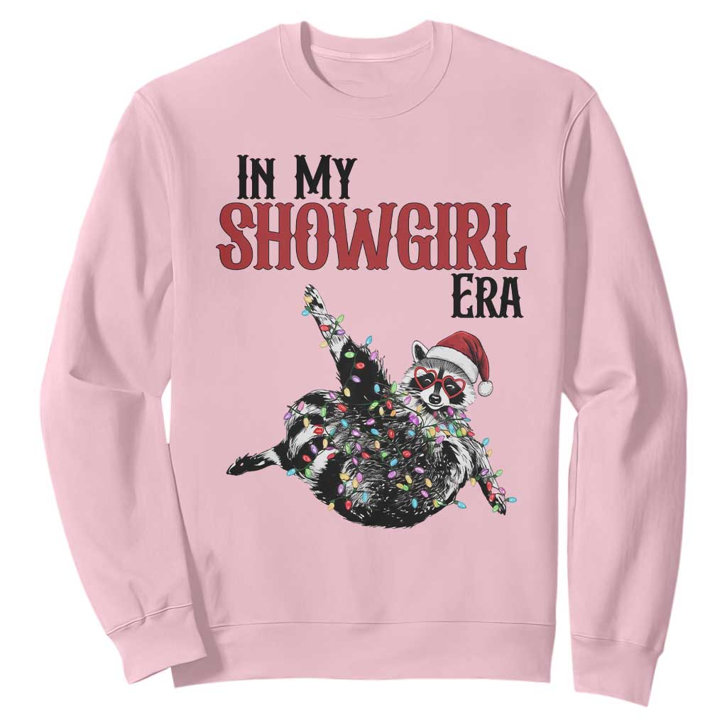 Funny Raccoon Christmas Sweatshirt In My Costume Era TS14 Light Pink Print Your Wear