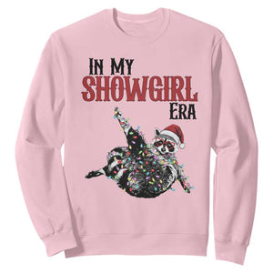 Funny Raccoon Christmas Sweatshirt In My Costume Era TS14 Light Pink Print Your Wear