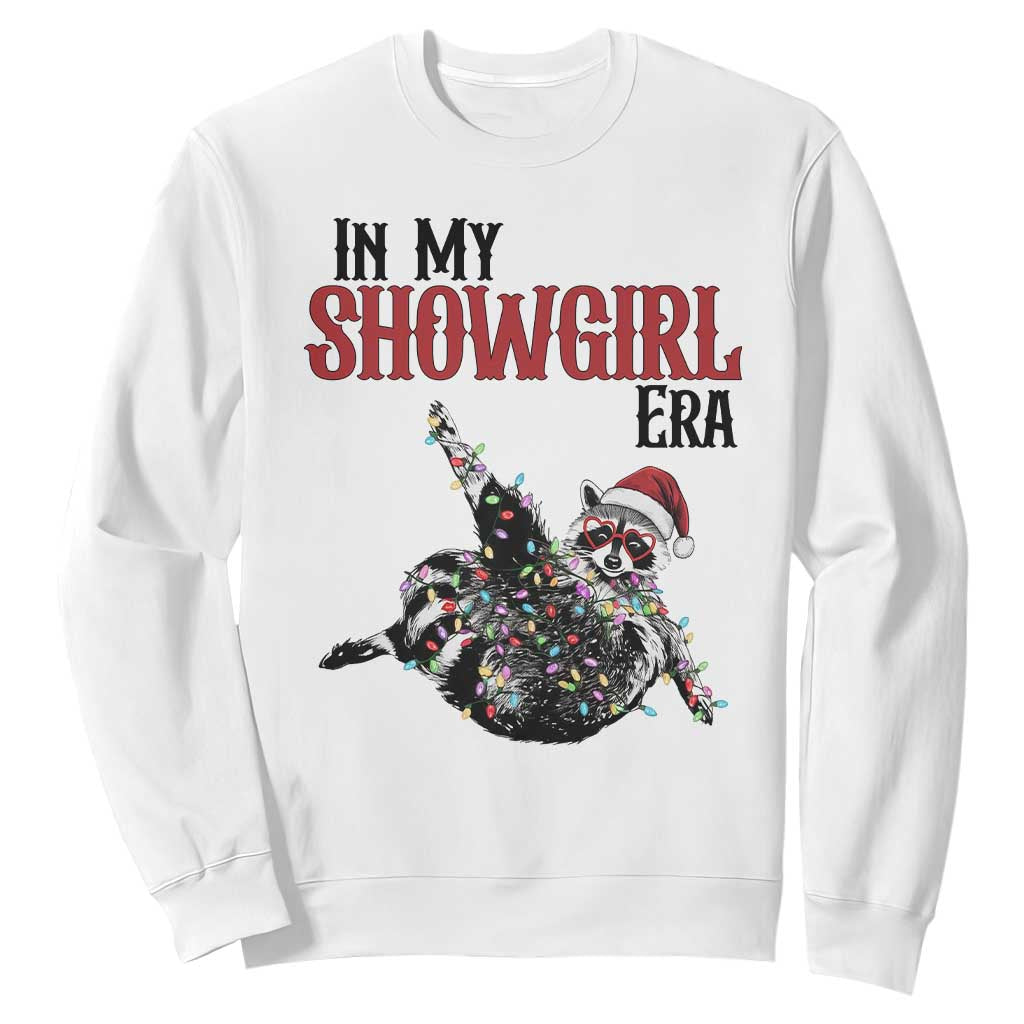Funny Raccoon Christmas Sweatshirt In My Costume Era TS14 White Print Your Wear