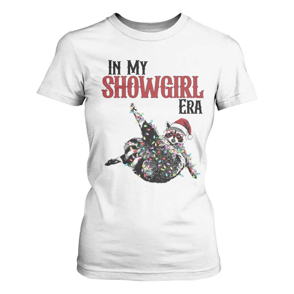 Funny Raccoon Christmas T Shirt For Women In My Costume Era TS14 White Print Your Wear