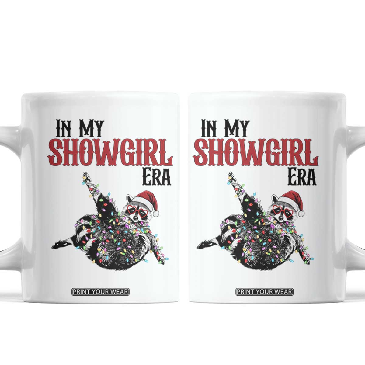 Funny Raccoon Christmas Coffee Mug In My Costume Era TS14 White Print Your Wear