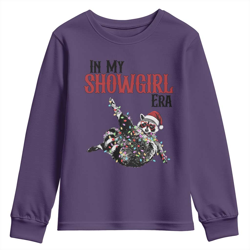 Funny Raccoon Christmas Youth Sweatshirt In My Costume Era TS14 Purple Print Your Wear