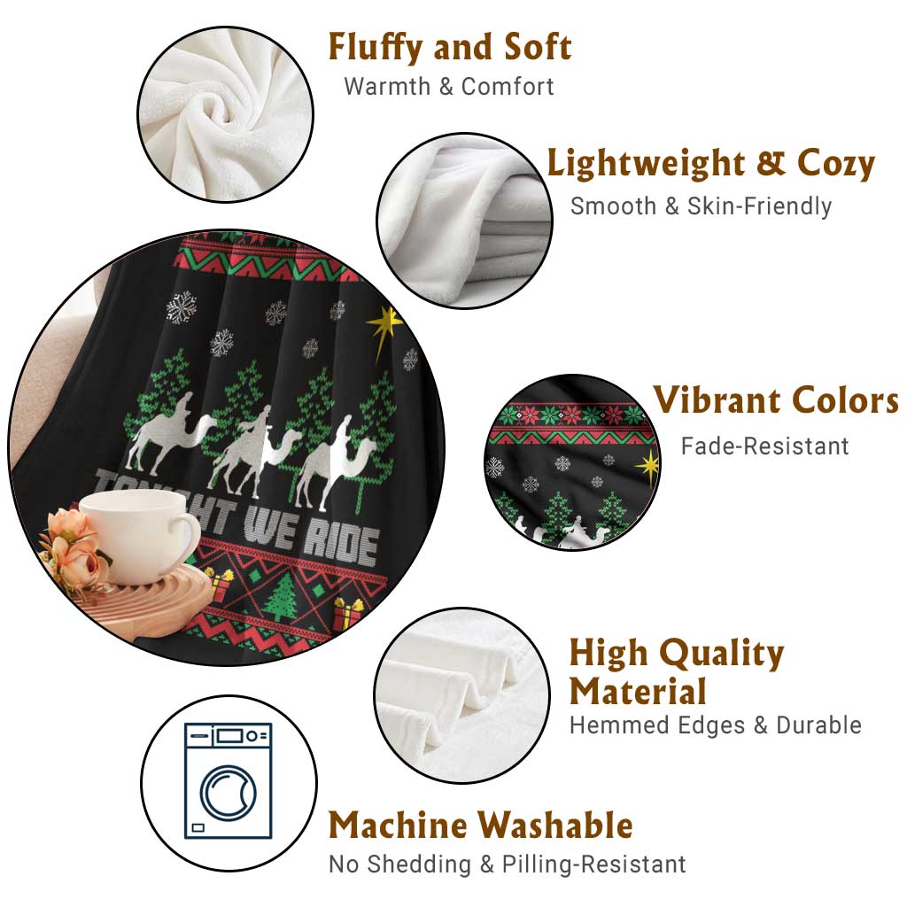 Tonight We Ride Throw Blanket Three Wise Men Nativity Scene Christmas TS14 Print Your Wear