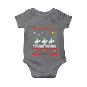 Tonight We Ride Baby Onesie Three Wise Men Nativity Scene Christmas TS14 Charcoal Print Your Wear