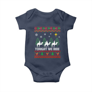 Tonight We Ride Baby Onesie Three Wise Men Nativity Scene Christmas TS14 Navy Print Your Wear