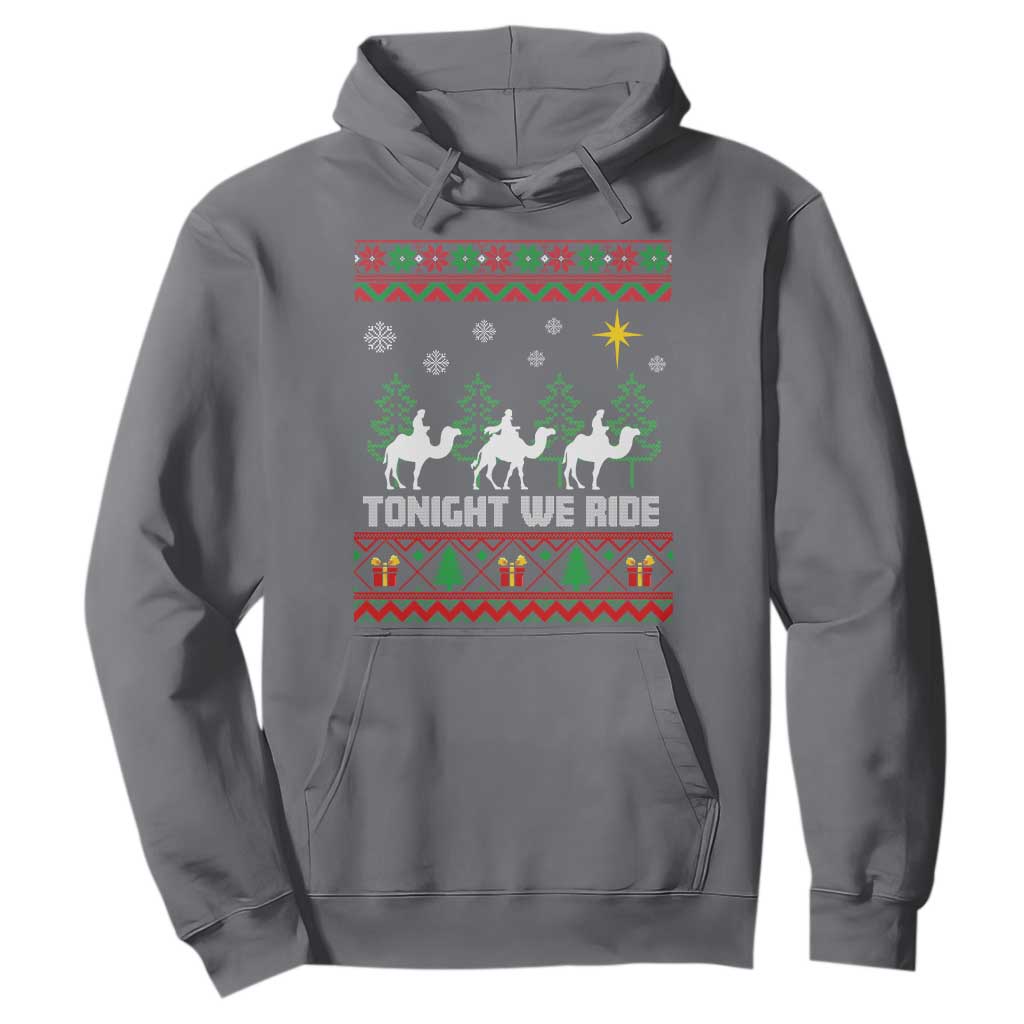Tonight We Ride Hoodie Three Wise Men Nativity Scene Christmas TS14 Charcoal Print Your Wear