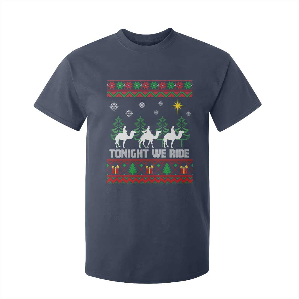 Tonight We Ride T Shirt For Kid Three Wise Men Nativity Scene Christmas TS14 Navy Print Your Wear