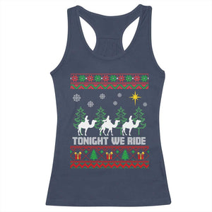 Tonight We Ride Racerback Tank Top Three Wise Men Nativity Scene Christmas TS14 Navy Print Your Wear