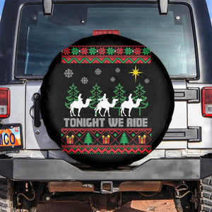 Tonight We Ride Spare Tire Cover Three Wise Men Nativity Scene Christmas TS14 No hole Black Print Your Wear