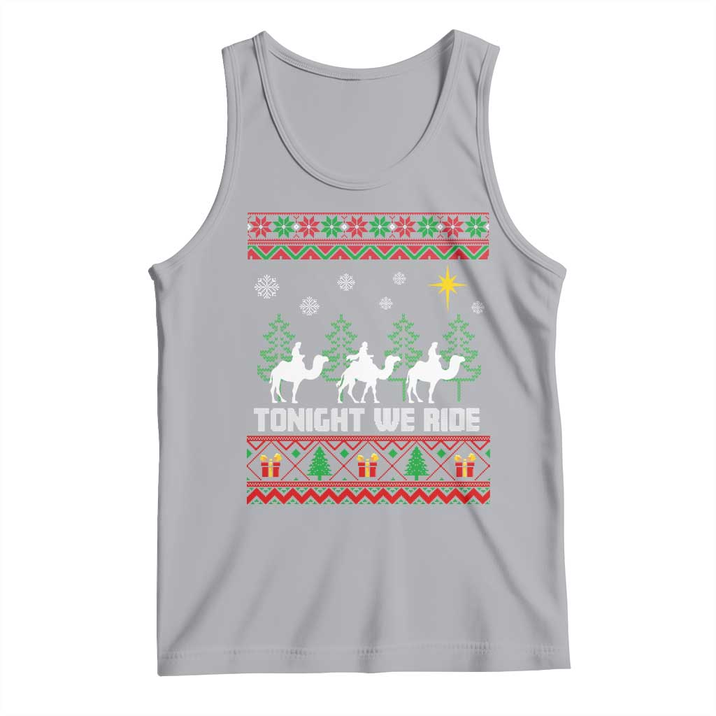 Tonight We Ride Tank Top Three Wise Men Nativity Scene Christmas TS14 Athletic Heather Print Your Wear