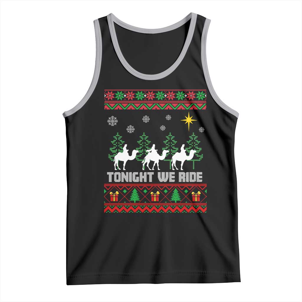Tonight We Ride Tank Top Three Wise Men Nativity Scene Christmas TS14 Black Athletic Heather Print Your Wear