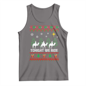 Tonight We Ride Tank Top Three Wise Men Nativity Scene Christmas TS14 Deep Heather Print Your Wear