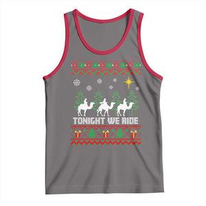 Tonight We Ride Tank Top Three Wise Men Nativity Scene Christmas TS14 Deep Heather Red Print Your Wear