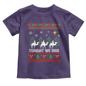 Tonight We Ride Toddler T Shirt Three Wise Men Nativity Scene Christmas TS14 Purple Print Your Wear