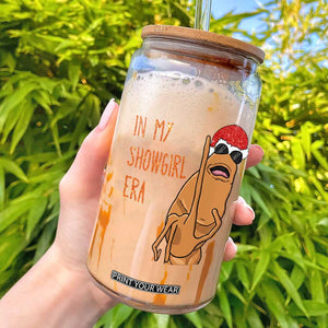 Marcus The Worm Christmas Meme Glass Can In My Costume Era TS14 White Print Your Wear